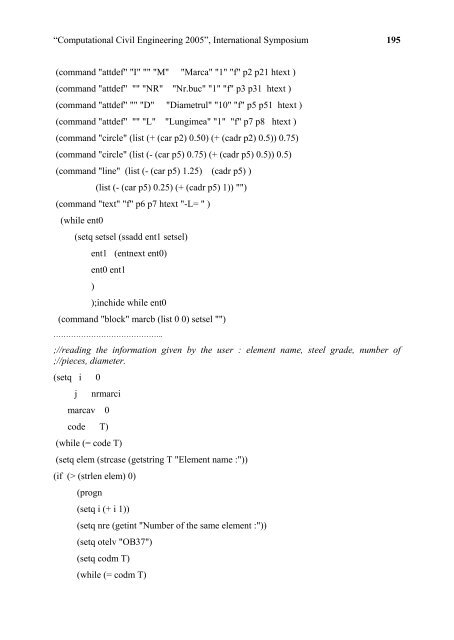 âComputational Civil Engineering - "Intersections" International Journal