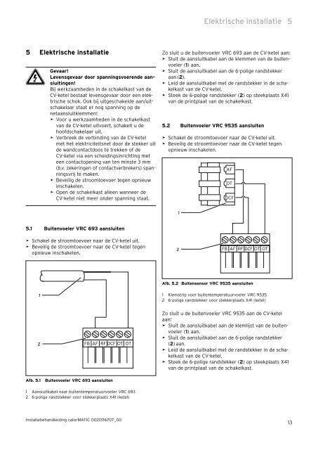 Installatie calorMATIC VRC 470.pdf (1.52 MB) - Vaillant