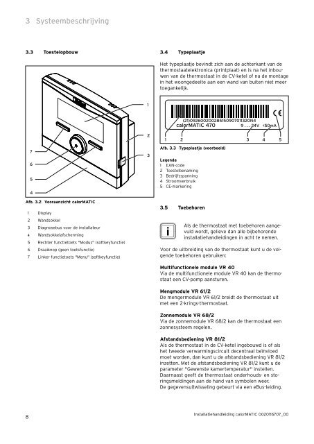 Installatie calorMATIC VRC 470.pdf (1.52 MB) - Vaillant