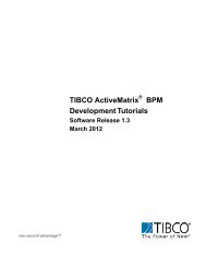 TIBCO ActiveMatrix® BPM Development Tutorials - TIBCO Product ...