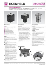 informiert - Spannsysteme Spanntechnik ROEMHELD