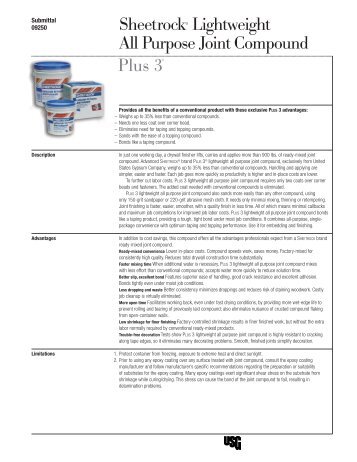 SheetrockÂ® Lightweight All Purpose Joint Compound Plus 3Â®