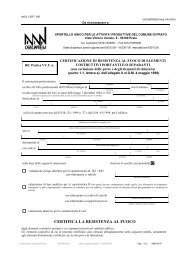 CERTIFICA LA RESISTENZA AL FUOCO - Comune di Prato