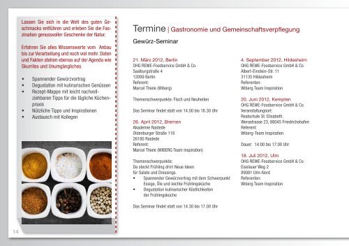 Seminarprogramm - REWE-Foodservice