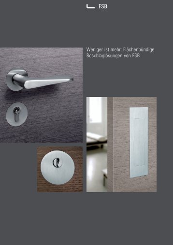 Flächenbündige Beschläge Katalog öffnen