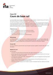 Cours de base rail - ifa
