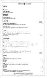 Kyngs Grille Menus (PDF) - Embassy Suites