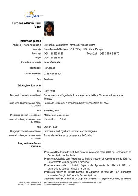 Europass-Curriculum Vitae - UIQA