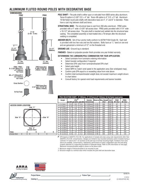 Aluminum Fluted Round Poles With Lsi Industries Inc
