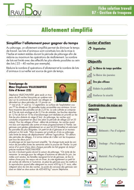 Allotement simplifié - Institut de l'Elevage