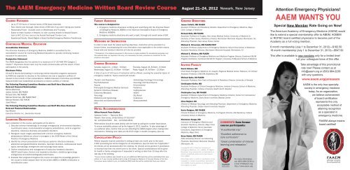 The AAEM Emergency Medicine Written Board Review Course