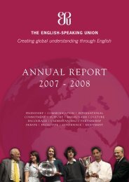 ANNUAL REPORT 2007 - 2008 - The English-Speaking Union