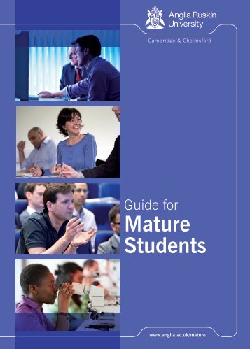 Mature Students - My.Anglia Homepage - Anglia Ruskin University