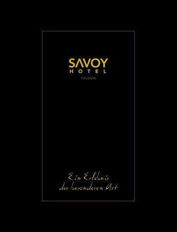 4. SAVOY VIP Fundstücke - Savoy Hotel