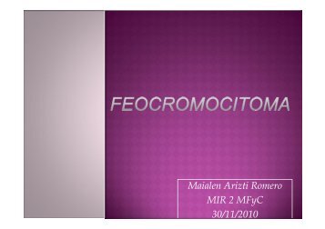 Feocromocitoma - EXTRANET - Hospital Universitario Cruces