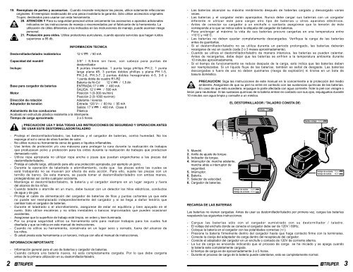 Destornillador / taladro inalámbrico de 12V Cordless ... - truper