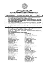 MITTEILUNGSBLATT DER MONTANUNIVERSITÃT LEOBEN