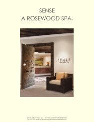 Membresias de Spa - Rosewood Hotels & Resorts