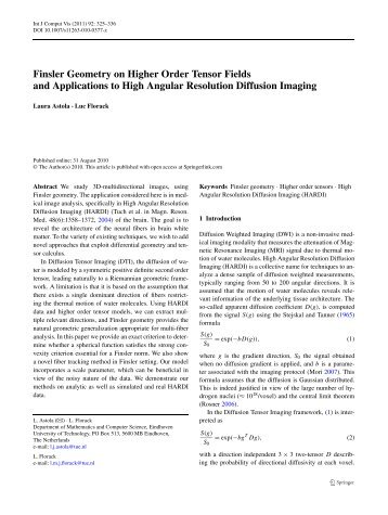 Finsler Geometry on Higher Order Tensor Fields - Materials ...