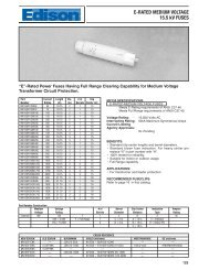 E-RATED MEDIUM VOLTAGE 15.5 kV FUSES - Cooper Bussmann