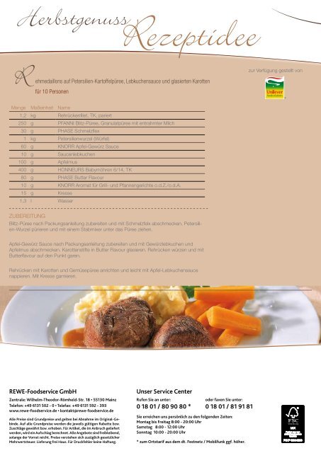 ...ZUR WILDSAISON 2010/2011! - REWE-Foodservice