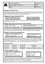 15 Abfragen mit SQL (Teil 1).pdf - von Uwe Homm