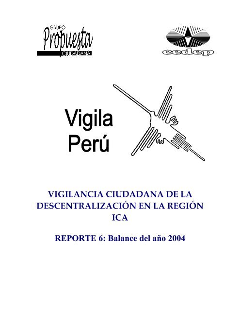 RegiÃ³n Ica: Reporte NÂº 06 - Grupo Propuesta Ciudadana