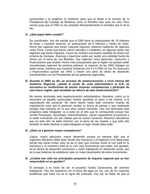 RegiÃ³n Ica: Reporte NÂº 06 - Grupo Propuesta Ciudadana