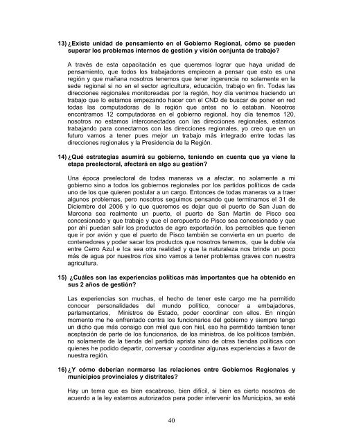 RegiÃ³n Ica: Reporte NÂº 06 - Grupo Propuesta Ciudadana
