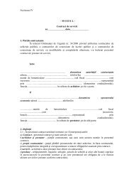 Sectiunea IV - M O D E L - Contract de servicii nr. 1. PÄrÅ£ile ...