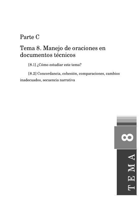 Parte C Tema 8. Manejo de oraciones en documentos tÃ©cnicos - UNIR