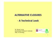 ALTERNATIVE CLOSURES - A Technical Look