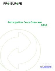 Participation Costs Overview 2010 Participation Costs ... - PRO Europe