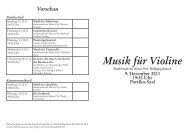 Musik für Violine - Robert Schumann Hochschule Düsseldorf