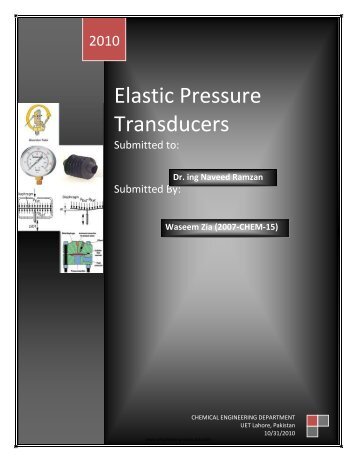 Elastic Pressure Transducers - the engineering resource