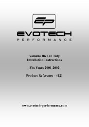 Yamaha R6 2001-2002 Tail Tidy - Evotech Performance