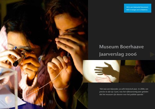 Museum Boerhaave, jaarverslag 2006