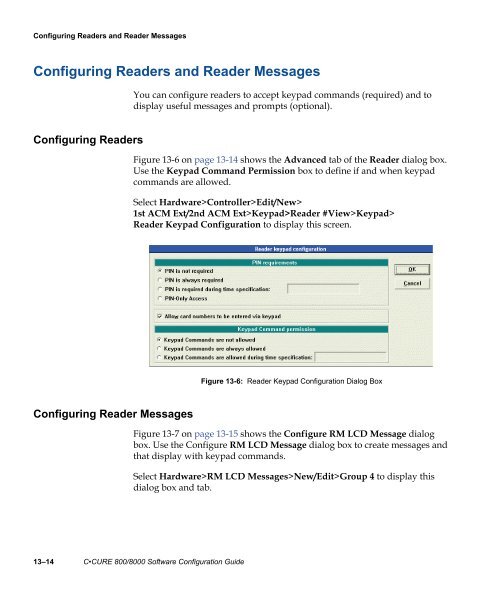 Câ¢CURE 800/8000 Software Configuration Guide - Tyco Security ...