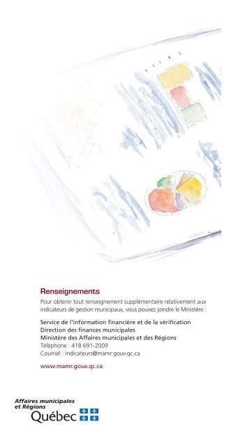 Indicateurs de gestion municipaux - Affaires municipales, rÃ©gions et ...