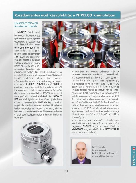 Nivelco magazin 2012/1 - Nivelco Process Control Co., Inc.