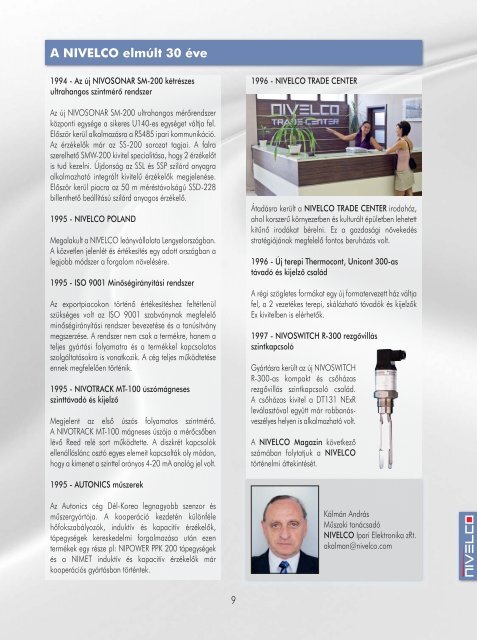 Nivelco magazin 2012/1 - Nivelco Process Control Co., Inc.