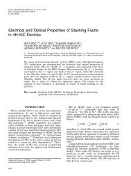 Electrical and Optical Properties of Stacking Faults ... - IngentaConnect