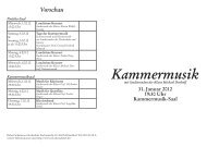 Kammermusik - Robert Schumann Hochschule Düsseldorf