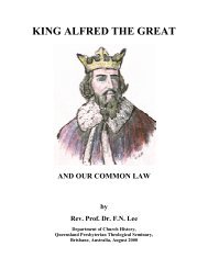 King Alfred the Great and Our Common Law - The Works of F. N. Lee