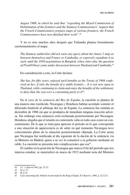 La aquiescencia en los arbitrajes de la Corte ... - lima arbitration