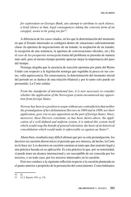 La aquiescencia en los arbitrajes de la Corte ... - lima arbitration