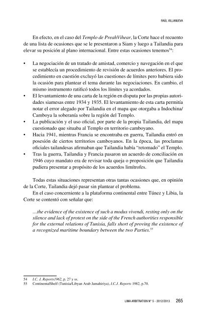 La aquiescencia en los arbitrajes de la Corte ... - lima arbitration