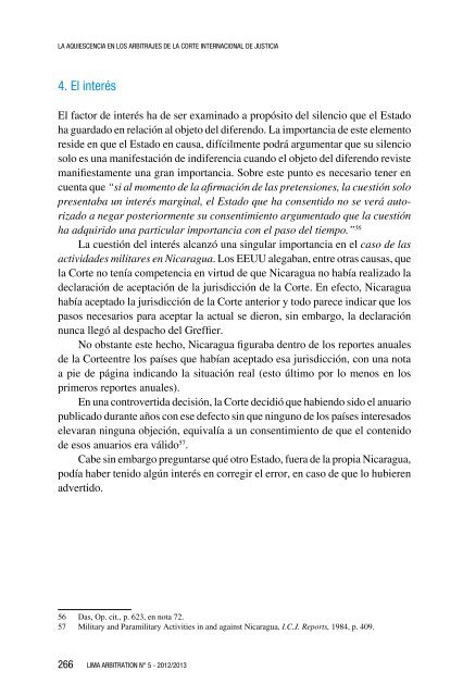 La aquiescencia en los arbitrajes de la Corte ... - lima arbitration