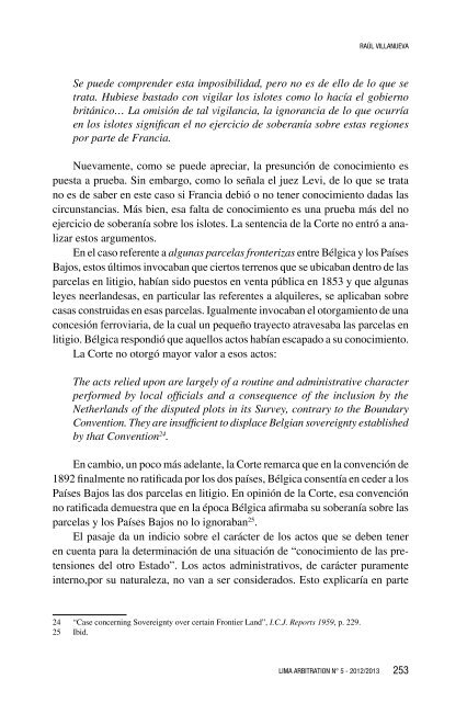 La aquiescencia en los arbitrajes de la Corte ... - lima arbitration