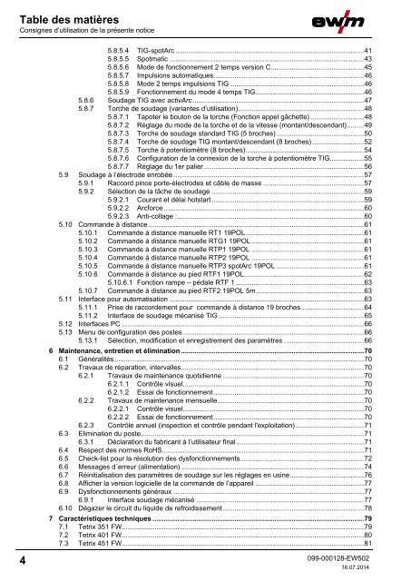 Manuel d'utilisation - EWM Hightec Welding GmbH